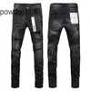 Purple Brand Jeans American High Street Splashed Ink Ejressed Straight Leg R04C