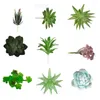 Fiori decorativi 5 pezzi di piante succulente artificiali bellissime gocce di rugiada PE finto loto decorazione per casa ufficio