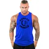 2023 New Gym Brand Fitn Clothing Bodybuilding Singlets Tank Top Men Muscle Shirt Sportwear Vests Cott Stringer Tops k471#