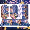 Calligraphy Princess Rapunzel Girl Happy Birthday Party Decoration Set Cup Plate Banner Backdrop Cake Dec Baby Shower Party Supplies