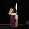 Tändare Nya Derui Metal Langsheng Kerogen Lighter High-End Lighter SMRED VERSION MINI SIDE-SLIDING OPEN FLAME LIGHTER 240325