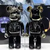 Nowate Elements Bearbricks 400% 1000 Cyberpunk Daft Punk Wspólnot Jasne naruszenie twarzy Kolekcja niedźwiedzia Dekoracyjna Statua Niedźwiedzia Modell2403
