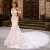2024 Exquisite Off Shoulder Sleeves Sweetheart Mermaid Wedding Dresses Embroidery Appliques Lace Trumpet Bridal Gowns New Arrival