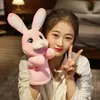 Hand Finger Puppet Kawaii Animal Plush Doll Educational Baby Toys Bunny Rabbit Alpaca Donkey Panda Soft Toy Stuffed Doll Gift 240314