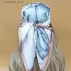 Bandanas Durag Bandanas populaires femmes plage foulards Design de luxe 70X70CM soie Hijab les quatre saisons Style foulard nouvelle crème solaire carré foulard Y240