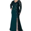 Aso ebi Arabic Oct Satin Mermaid Frome Fromes Sequined кружевные вечерние выпускное выпускное вечера