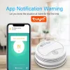 Tuya Wi -Fi Smoke Sensor Alarm Smart Connected Detector App 원격 카본 일산화탄소