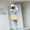 Sacos de noite Coreano Moda Casual Pano Mulheres Bolsa de Ombro Grande Lona Tote para Mulheres Adolescente Meninas Tecido Bolsa Senhoras Zipper