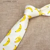 Cravates Cravates Cravates Coton Hommes Cravate Colorée Banane Fruits Cravates Pour Homme Cravate Étroite Slim Skinny Cravate Étroite Épaisse Adultes Femmes Cravates Y240325