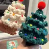 Brei hand gebreide kerstbomen haakkit handwerk kerstbomen haakmateriaal zelfgemaakte amigurumi voor kerstdagcadeaus