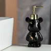 Dyspenserzy luksusowe marmurkowane niedźwiedzie Ceramika mydła i dozowarka żelowa kreatywna czarna biała pusta butelka szamponu do przechowywania łazienki