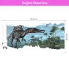 ステッカーTyrannosaurus Rex Spinosaurus Dinosaurs Wall Stickers for Kids Room Home Decoration Diy Animals Mural Art Boys Decals PVCポスター