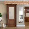 Mirrors 4Pcs Acrylic Mirror Wall Stickers Self Adhesive Flexible Mirror Stickers 3D DIY Art Mirror for Bedroom Living Room Decor