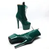 Dance Shoes Leecabe 7inch/17CM Patent PU Upper Hight Heels' Platform Pole Dancing Boot Closed Toe