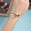 Charm Armband 2st Par Set Trendy Matching Bangle Fashionable Harajuku Style Wrist Chain Jewelry Gift till honom och henne