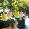 Dekorativa blommor Fake Pot Orchids Artificial Flower Plant Party Decor Faux för Backyard Garden Wedding Window Sill