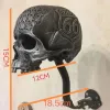 Esculturas Calavera Hueso Barba Sombrero Fantasma Soporte para Llaves Percha Soporte para Casco de Motocicleta Estante Gancho montado en la Pared Regalo de cumpleaños para el día del Padre Fresco