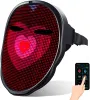 Masques Masque lumineux LED programmable Bluetooth RGB LED allume le masque de fête bricolage édition d'image animation texte amour blague masque de concert