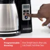 BLACK+DECKER 12 Cup Hot Programmable Coffee Hine, Using Brew Strength and VORTEX Technology, Black/steel Color, CM2046S