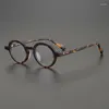 Okulary przeciwsłoneczne ramy 2024 marka dla mężczyzn japońskie ręcznie robiono zielone matowe matowe okulary octanowe okulary miny okulary okulary recepty