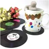 Mats & Pads Plastic Retro Vinyl Record Cup Mat Anti-Slip Coffee Coasters Heat Resistant Music Drink Mug Table Placemat Decor 6Pcs/Set Dhscu