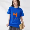 2024 Top designer francesi ed europei stampati Top T-shirt casual manica corta di lusso Hip Hop Street Abbigliamento T-shirt S-2XL