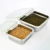 3 peças Caixa de contêineres de alimentos de aço inoxidável Almoço quadrado 4007501200ml 240312