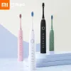 Tandenborstel Xiaomi Slimme elektrische sonische tandenborstel USB oplaadbaar 6 modi Slimme timer met reisdooshouder Tandenbleektandenborstel
