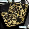 Car Seat Covers Ers Golden Baroque Pattern Accessories Soft Non-Slip Washable Interesting Anti-Dirt Front Back Er Set For Truck Drop D Otpmj