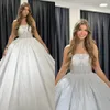 Robe de mariée de robe de bal mignonne pour la mariée perle en dentelle robes de mariée sans bretelles robes de mariée vestido de noiva Robe sans dos mariage