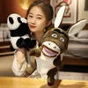 Hand Finger Puppet Kawaii Animal Plush Doll Educational Baby Toys Bunny Rabbit Alpaca Donkey Panda Soft Toy Stuffed Doll Gift 240314