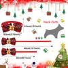 犬のアパレル50pcs犬のためのクリスマスボウタイボウノットカラーペルレイド卸売グルーミングボウズスモールパーティー製品