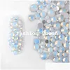 Décorations d'art d'ongle 1 paquet de mélange de strass de cristal d'opale blanche 3D verre de charme plat non fixe bricolage bijoux autocollant livraison directe healt dhxgp