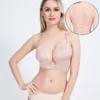 Bras Women's Underwear Transparent Straps Wedding Lingerie Open Back Seamless Tops Deep Plunge U Bra Thin Padded Invisible Push Up