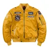 Męskie zimowe grube bombowce kurtki na motocykl wojskowy MA-1 Aviator Parkas Męski Hip Hop Baseball Jackets ciepły płaszcz 5xl 41zl#
