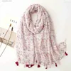 Bandanas Durag Bandanas Durag Luxury Design Print Warm Shawl Women Fashion Cotton and Linen Scarves Populära 180x90cm LRAGE SCARF FOUR SEASONS NY Y240327