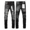 Purple Denim Trousers Mens 2024 Jeans Designer Men Black Pants High-end Quality Straight Retro Ripped Biker Jeans Slim Clothings L6