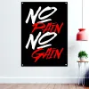Accessories NO PAIN NO GAIN Gym Workout Motivation Poster Wall Art Hanging Paintings Bodybuilding Exercise Wallpaper Banner Flag Wall Decor