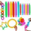 100 zappelige Kinder Bildungshilfe entlasten Mini MINI Ganze Squeeze Antistress Toys Tubes PCS Pop Anti Stress Sensorische Geschenke280W QSIWT