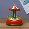 Scatole Decorazione natalizia Villaggio Music Glowing House Carousel Ferris Ruota di Natale Tree per bambini Decorazioni per bambini Gift per bambini