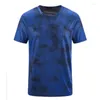 Magliette da uomo uomo manica corta t-shirt rapido asciugatura semplice estate sottile seta ghiaccio mimetico camuffamento ultra illuminato uomo sport man casual top