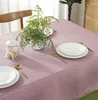 Tkanina stołowa solidne kolory lniane obrusowe osłonę osłona odporna na ciepło kuchenne dekoracja jadalni wiele rozmiarów
