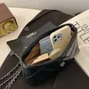 Designertasche 2024 Handtaschen karierte Ananasmuster Personalisiertes Auto Nähen Festkettenkette Temperament tägliche Frauen Schulter