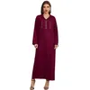 Abbigliamento etnico Eid Abaya con cappuccio per diamanti Donna Musulmana Dubai Abito lungo maxi Turchia Arabo Caftano Islam Party Marocchino Djellaba Dro Ot4Vb