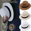 Breda brimhattar hink hattar hatt strå hatt prestanda animation rollspelande solskydd strand solen strå hatt jazz band hatt cowboy fedora hatt gäng j240325