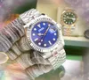 Hoge kwaliteit automatische datum tijd zakelijk zwitserland horloges 36 mm volledig roestvrij staal dames 3-wijzer klok luxe quartz uurwerk kalender ketting armband horloge