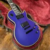 Matte Finish Electric Guitar, EMG Active Pickup, Purple Entity, Yellow Binting, Inventory