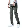 Calças masculinas soltas casuais simples cintura média reta match top firme costura bolsos calças roupas