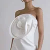 Ins Internet célèbre blanc tridimensionnel grand dimension de fleur conception de robe sans bretelle robe robe de bandage 333698