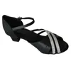 Dance Shoes Customized Heel Women Girls Latin Salsa Shoe Open Toe Soft Sole Ballroom Socials Indoor Party Dancing Black